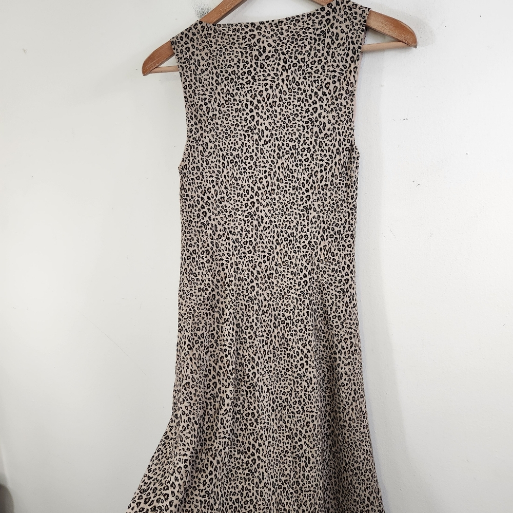 y2k Silk Cheetah Print Midi Dress - Picture 5 of 8